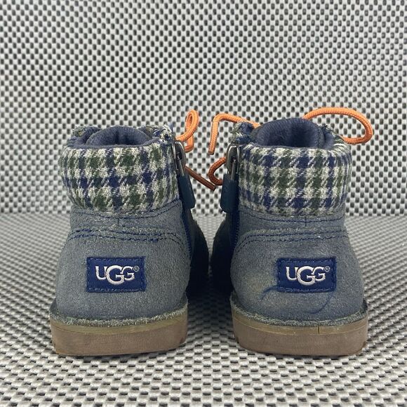 UGG Boots Kids Toddler Size 7 Blue Zipper Lace Up Winter - Picture 8 of 11